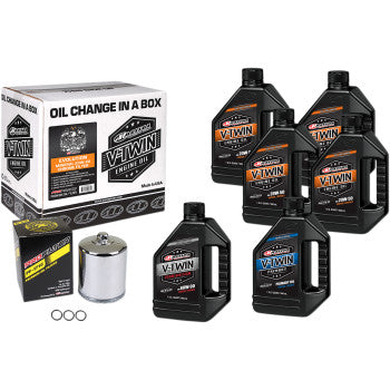 Maxima Racing Oil Evolution Mineral 20W-50 Oil Change Kit - Chrome Filter - 90-069016PC