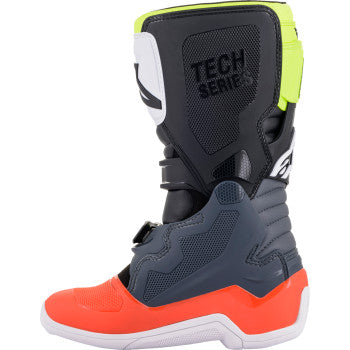 Alpinestars Youth Tech 7S Boots - Black/Gray/Red/White/Yellow - 2015017-9058