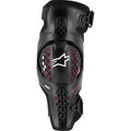 Alpinestars SX-1 Plasma Knee Guards - Black/Red/Cool Gray - 6500326-1498-2X