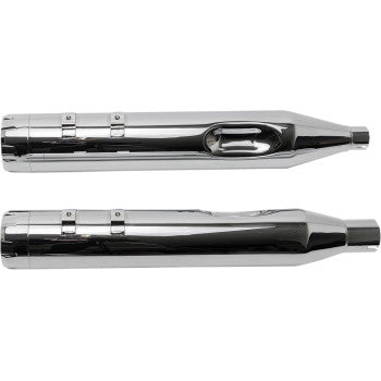 S&S Cycle 4-1/2" MK45 Performance Mufflers for Select Harley-Davidson Street Glide / Road Glide / Touring Models - Chrome Thruster - 550-0665