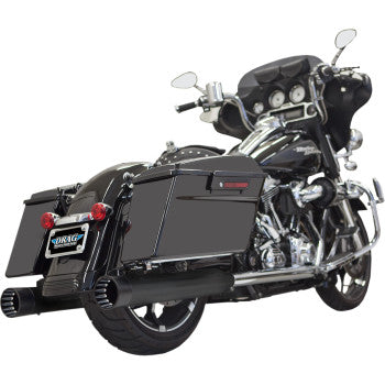 Bassani Xhaust DNT Straight Can Mufflers for Select 1995-2016 Harley-Davidson Touring Models - Black - 1F7DNT5B