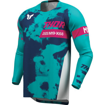 Thor Launchmode Bleach Jersey - White/Aqua