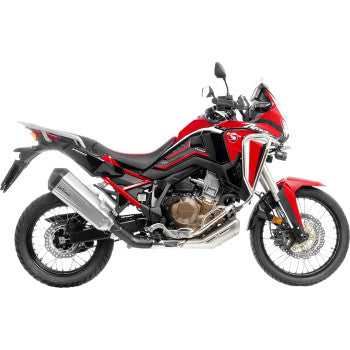Leovince LV-12 R Slip-On Muffler for 2020-2022 Honda CRF1100L Africa Twin / Adventure Sports ES - Stainless Steel - 15311U