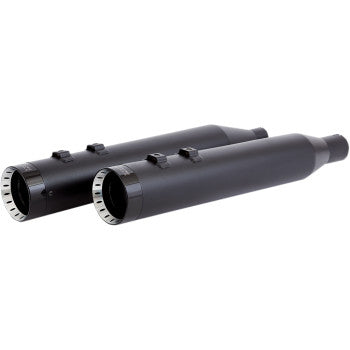 Khrome Werks 4-1/2" HP-Plus Slip-On Mufflers for Select Harley-Davidson Street Glide / Road Glide / Touring Models - Black Turbine Tip - 202870