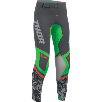 Thor Youth Sportsmode Punk'd Pants - Charcoal/Green