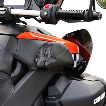 Show Chrome Dual Side Tank Pouch - Ryker '19-'24 - Ballistic w/ Black Stitch - H40-401CBK