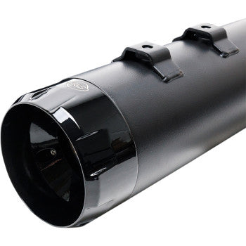 S&S Cycle 4-1/2" MK45 Performance Mufflers for Select Harley-Davidson Street Glide / Road Glide / Touring Models - Black Thruster - 550-0666
