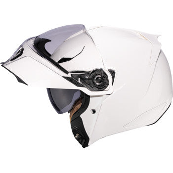 ICON Threshold Solid Modular Motorcycle Helmet - Gloss White