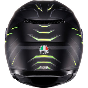 AGV K3 Syth Motorcycle Helmet - Matte Black/Yellow Fluo