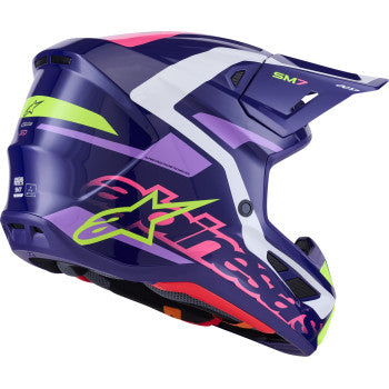 Alpinestars SM7 Deed Motorcycle Helmet - Gloss Purple/Pink - 0110-9300