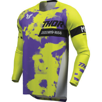 Thor Youth Launchmode Bleach Jersey - Gray/Acid