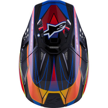 Alpinestars Supertech M10 Era MIPS Motorcycle Helmet - Gloss Blue/Red/Yellow Fluo - 0110-9257
