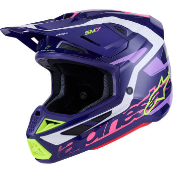 Alpinestars SM7 Deed Motorcycle Helmet - Gloss Purple/Pink - 0110-9300