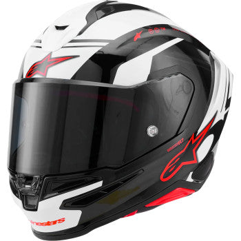 Alpinestars Supertech R7 A-Core 22.06 Motorcycle Helmet - Gloss Black/White/Red - 0101-19030