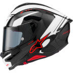 Alpinestars Supertech R7 A-Core 22.06 Motorcycle Helmet - Gloss Black/White/Red - 0101-19030