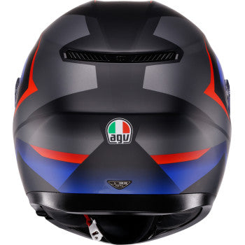 AGV K3 Striga Motorcycle Helmet - Matte Black/Blue/Red