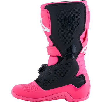 Alpinestars Youth Tech 7S Boots - Fluorescent Pink/Black/White - 2015017-3187-7