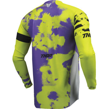 Thor Youth Launchmode Bleach Jersey - Gray/Acid