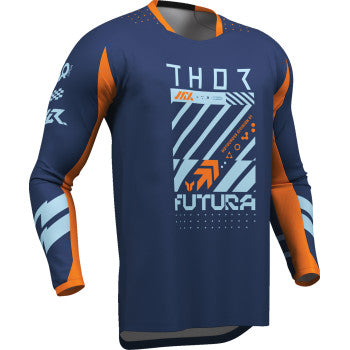 Thor Youth Launchmode Futura Jersey - Navy/Orange