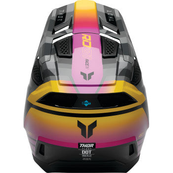 Thor Fleet Camber Motorcycle Helmet - Black/Magenta - 0110-9409