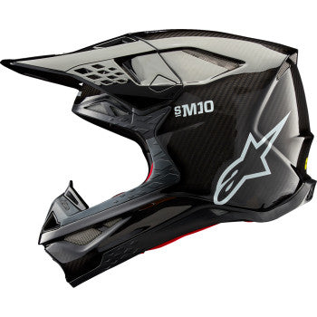 Alpinestars Supertech M10 Solid MIPS Motorcycle Helmet - Gloss Black Carbon - 0110-8571
