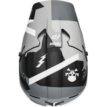 Thor Reflex Sport Carbon Brave MIPS Motorcycle Helmet - Gray/White - 0110-8758