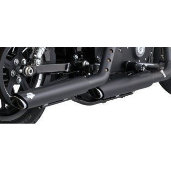 Vance & Hines 3" Twin Slash Slip-On Mufflers for Select 2014-2022 Harley-Davidson Sportster Models - Black - 46361