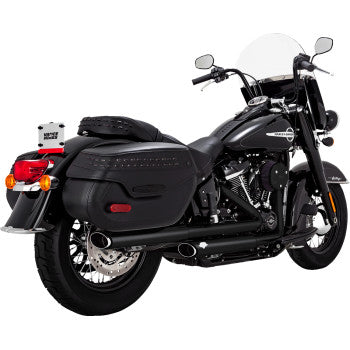 Vance & Hines Twin Slash PCX Slip-On Mufflers for Select Harley-Davidson Heritage Classic / Deluxe / Hydra-Glide Revival Models - Black - 46379