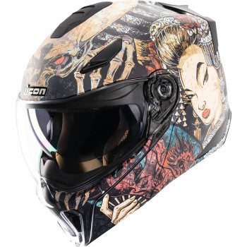ICON Threshold Odokuro Modular Motorcycle Helmet - Black