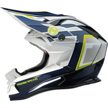 Moose Offroad MR3 F.A.F. Motorcycle Helmet - White/Navy/Green - 0110-8947