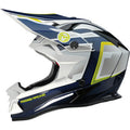 Moose Offroad MR3 F.A.F. Motorcycle Helmet - White/Navy/Green - 0110-8947