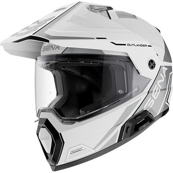 Sena Outlander Motorcycle Helmet - Gloss White - 0110-9872