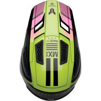 Thor Fleet Defy Motorcycle Helmet - Black/Acid - 0110-9428