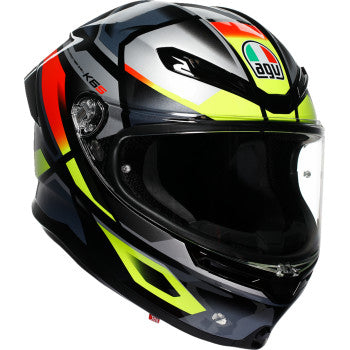 AGV K6 S Erazer Motorcycle Helmet - Black/Red/Yellow Fluo