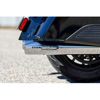 S&S Cycle 4" Broadhead Fishtail Slip-On Mufflers for Select Indian Chieftain / Challenger Models - Chrome - 550-1077